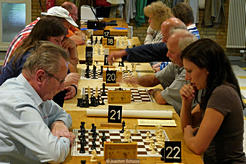 Runde 5: 21 Bretter. Bei den Schachfreunden ist immer was los!